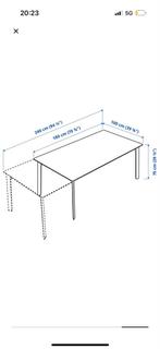 IKEA Gillanda Uitschuifbare Tafel - Zo Goed Als Nieuw!, Gebruikt, 200 cm of meer, Vijf personen of meer, Metaal