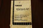 Yamaha YZ250 E/LC 1992 motorcycle owner's / service manual, Ophalen of Verzenden, Yamaha