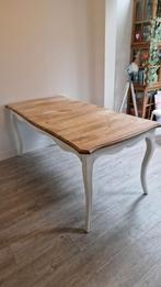 Eettafel met mangohout, verlengbaar, Huis en Inrichting, Tafels | Eettafels, Ophalen, Gebruikt, 50 tot 100 cm, 150 tot 200 cm