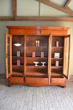 Prachtige grote antieke mahonie boekenkast, vitrinekast., Verzenden