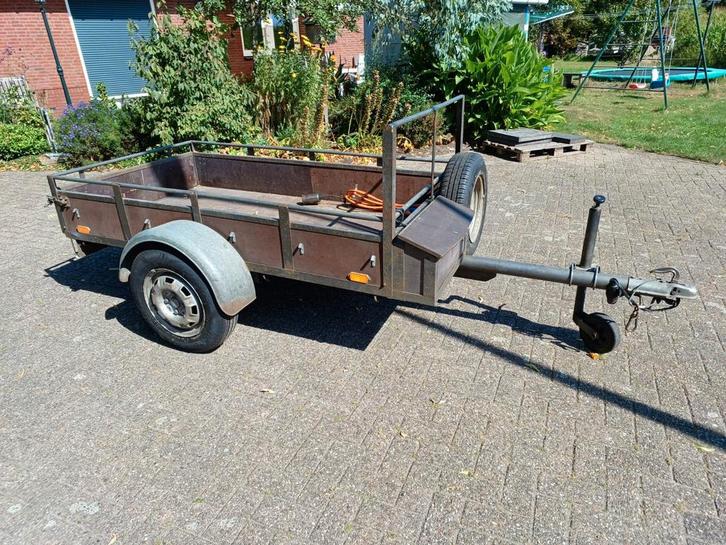 Aanhangwagen enkelas - Gebruikt, Doe-het-zelf en Verbouw, Overige Doe-het-zelf en Verbouw, Gebruikt, Ophalen of Verzenden