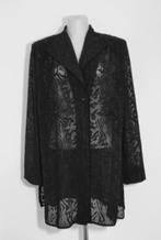 Zwarte driekwart haute couture blouse van Edgar Vos, Verzenden, Zo goed als nieuw, Maat 46/48 (XL) of groter, Zwart