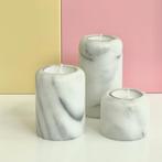 vintage Deense marmer KANDELAREN Scandinavisch Mid Century, Huis en Inrichting, Woonaccessoires | Kandelaars en Kaarsen, Overige materialen
