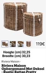 Rivièra maison heart box 2pcs Rustic rattan  25% korting, Huis en Inrichting, Woonaccessoires | Schalen en Manden, Mand, Nieuw