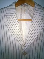 Bruidsjonker kostuum wit gestreept 10-12 jaar (3-delig), Verzenden, Zo goed als nieuw