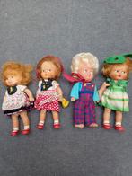 Vintage poppetjes, 4 stuks eind jaren '50, begin jaren '60., Verzamelen, Poppen, Ophalen of Verzenden, Gebruikt, Pop