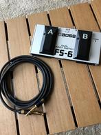 Boss Dual footswitch FS-6 + TRS kabel., Verzenden, Zo goed als nieuw