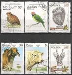 6 Verschillende dieren O. ADV. no.87 X., Postzegels en Munten, Postzegels | Thematische zegels, Dier of Natuur, Verzenden, Gestempeld