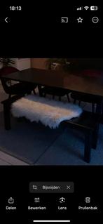 Houten Bankje 120cm - Eettafel of Buiten, Tafelpoot, Gebruikt, 100 tot 150 cm, Ophalen of Verzenden