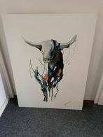 Schilderijen Cor van Slochteren ‘’Stier’, Ophalen, Schilderij, 50 tot 75 cm