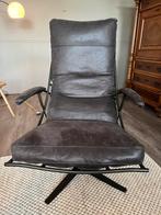 Prachtige draai fauteuil Het Anker Tiberius bruin/zwart, Ophalen, Het Anker Tiberius industrieel, Nieuw, 75 tot 100 cm