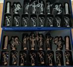 Schaakspel zilver en koperkleurige stukken, Een of twee spelers, Ophalen of Verzenden, Zo goed als nieuw