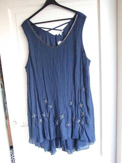 Paprika nieuwe blauw top/jurk met kraaltjes maat 5 52, Kleding | Dames, Tops, Nieuw, Maat 46/48 (XL) of groter, Blauw, Zonder mouw