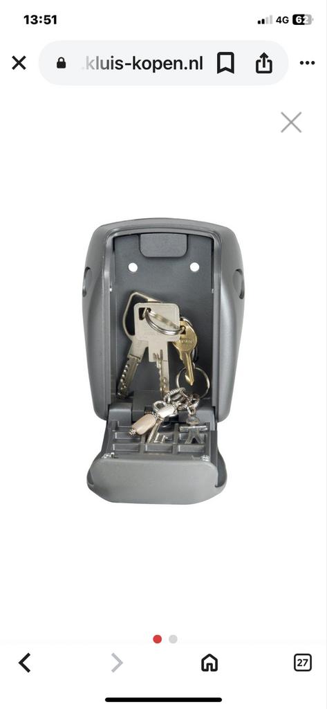 Sleutelkluisje met code, Doe-het-zelf en Verbouw, Hang- en Sluitwerk, Zo goed als nieuw, Slot, Overige materialen, Ophalen of Verzenden