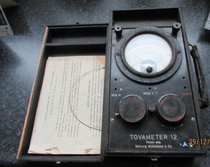 TOVAMETER 12 + ORIGINELE KOFFER- HELWEG MIKKELSEN -DANMARK, Antiek en Kunst, Antiek | Gereedschap en Instrumenten, Ophalen of Verzenden