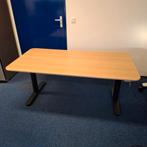 Elektrisch Zit/sta bureau - 160x80cm - Eiken/Zwart, Huis en Inrichting, Bureaus, Ophalen, In hoogte verstelbaar, Zo goed als nieuw