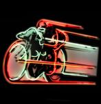 Grote Cafe racer neon licht reclame decoratie neon vintage, Ophalen, Zo goed als nieuw, Lichtbak of (neon) lamp