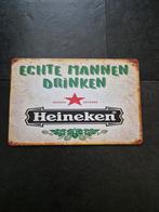 Echte mannen drinken Heineken reclamebord, Ophalen of Verzenden, Nieuw, Reclamebord, Plaat of Schild, Heineken