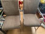 Eetkamer stoelen beige/ bruin, Huis en Inrichting, Ophalen, Zo goed als nieuw, Stof, Vier