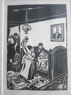 houtsnede, Frans Masereel, Antiek en Kunst, Kunst | Etsen en Gravures, Ophalen of Verzenden