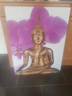 Boedha canvas doek op hout gespannen schilderij, Ophalen of Verzenden, Gebruikt