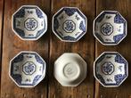 6x schaaltje Staffordshire Ironstone Old Pekin blauw, Antiek en Kunst, Ophalen of Verzenden
