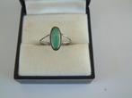 ring zilver zilveren met turquoise, 17 tot 18, Ophalen of Verzenden, Dame, Zilver