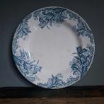 Terre de Fer Petrol Bloemen Lunchbord, Antiek en Kunst, Ophalen of Verzenden