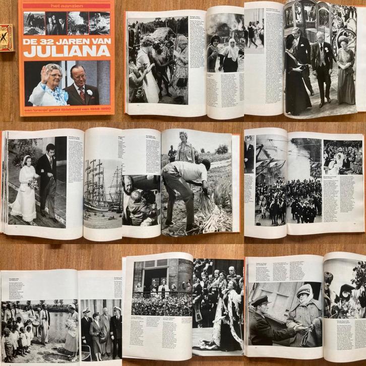 Juliana 32 jaar aanzien boek koninklijk familie blauw bloed, Verzamelen, Koninklijk Huis en Royalty, Zo goed als nieuw, Tijdschrift of Boek