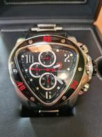 Tonino Lamborghini Spyder Jumbo 1501 XXL Steel/black, Overige merken, Staal, Staal, Polshorloge
