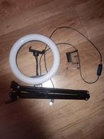 Ringlamp met statief en telefoonhouder, Ophalen, Gebruikt, Lamp of Flitsset