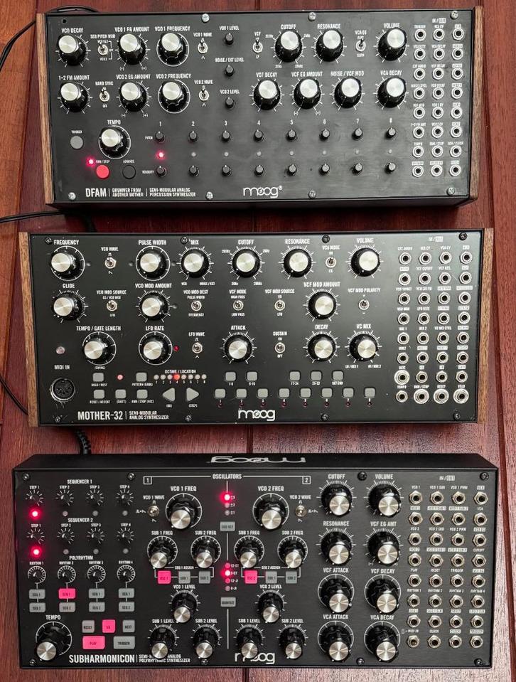 Moog DFAM, Mother 32 en Subharmonicon, Muziek en Instrumenten, Synthesizers, Zo goed als nieuw, Overige aantallen, Overige merken