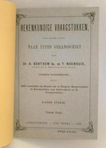 Rekenkundige vraagstukken – Benthem/Nijenhuis (1898) beschikbaar voor biedingen