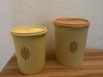Leuker retro Tupperware voorraadbussen gele bus trommel, Huis en Inrichting, Keuken | Tupperware, Ophalen of Verzenden, Gebruikt