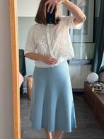 Lichtblauwe gebreide midi-rok Chicwish, maat S, Nieuw, Maat 36 (S), Chicwish, Onder de knie