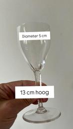 6 kristallen borrelglazen 13 cm hoog, Ophalen, Gebruikt, Borrel- of Shotglas
