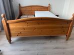 Houten bedframe 2.00x1.70 (incl. nw matras - 1 elektr. bodem, Ophalen, 90 cm, Eenpersoons, Bruin