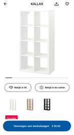 Kallax kast wit ikea, Ophalen, Met plank(en), 100 tot 150 cm, 50 tot 100 cm