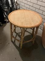 Vintage Rotan Bijzettafel, Huis en Inrichting, Tafels | Bijzettafels, Ophalen, Minder dan 55 cm, Vintage, Zo goed als nieuw