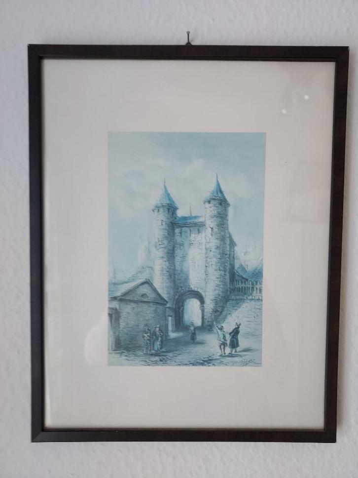 14 ingelijste litho's Maastricht - o.a. Alexander Schaepkens, Antiek en Kunst, Kunst | Litho's en Zeefdrukken, Ophalen of Verzenden