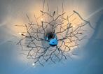Design plafondlamp - organische takken - zilverkleur metaal, Huis en Inrichting, Lampen | Plafondlampen, Ophalen, Zo goed als nieuw