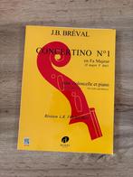 Bréval Concertino No. 1 Cello & Piano, Klassiek, Ophalen of Verzenden, Zo goed als nieuw, Artiest of Componist