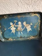Oud kinder serveerblaadje van blik, Ophalen of Verzenden