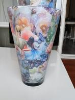 Decoupage Siervazen, Huis en Inrichting, Woonaccessoires | Vazen, Ophalen, Gebruikt, Overige kleuren, Glas