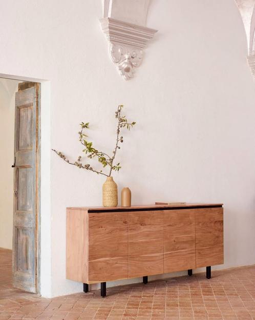 Kava Home Uxue dressoir 200cm Nieuw!, Huis en Inrichting, Kasten | Dressoirs, Nieuw, 150 tot 200 cm, 25 tot 50 cm, Met deur(en)