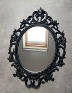Mooie zwarte spiegel met kunststof lijst, Huis en Inrichting, Woonaccessoires | Spiegels, Ophalen, Zo goed als nieuw, Minder dan 100 cm