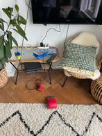 Vintage Rohé Rotan Set: 3 Stoelen & Tafeltje, Huis en Inrichting, Stoelen, Ophalen, Gebruikt, Vintage, Riet of Rotan