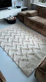 Rugvista wollen vloerkleed 140 x 200 roomwit, 100 tot 150 cm, 200 cm of meer, Ophalen of Verzenden, Zo goed als nieuw