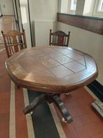 Antieke Eettafel met Stoelen, Huis en Inrichting, Complete eetkamers, Ophalen, Gebruikt, Antiek, Minder dan 4 stoelen