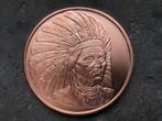 American Indian - Sitting Bull - 1 oz copper, Ophalen of Verzenden, Koper